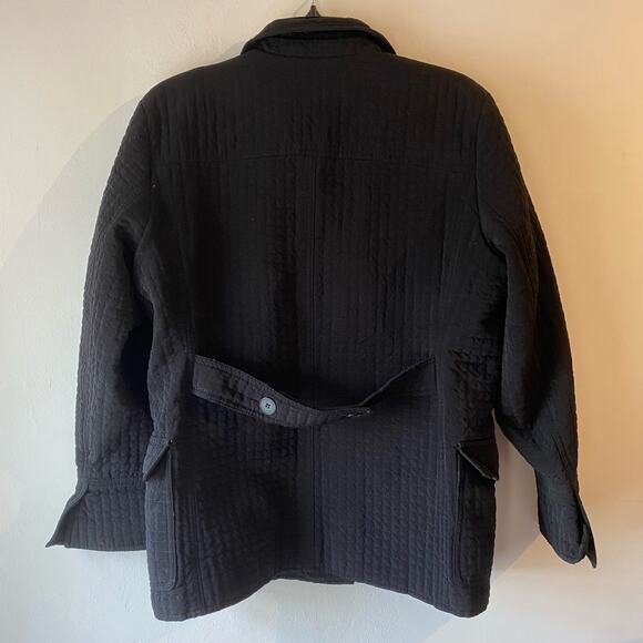 Esprit Vintage Quilted Jacket Coat SZ L Black Cottagecore Y2K 90’s - Picture 7 of 8